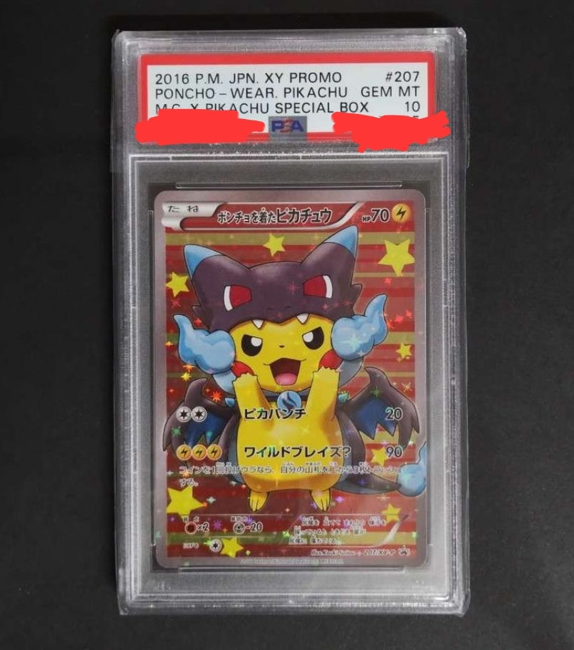 Pikachu Poncho Zard X PSA 10 (Japanese)