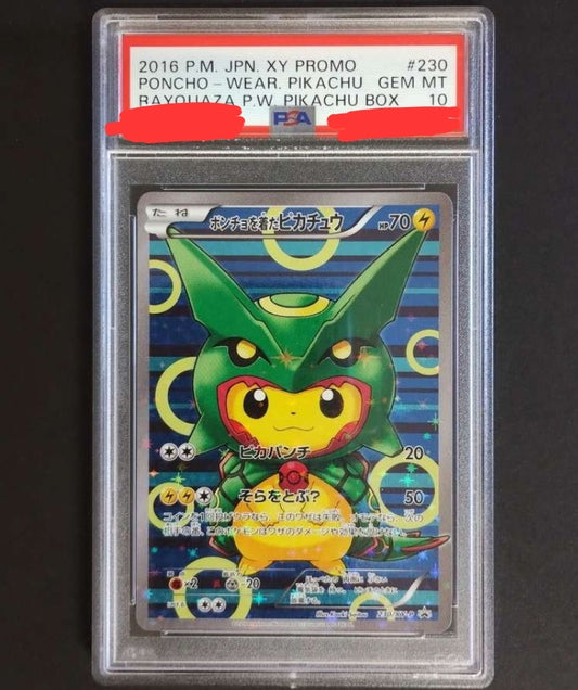 Pikachu Poncho Rayquaza PSA 10 (Japanese)